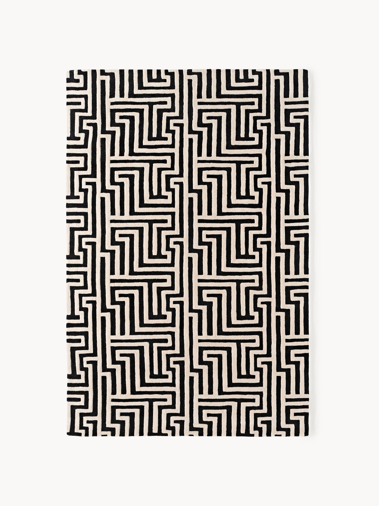 Lux Monty Hand-Tufted Rug in Wool with Raised High-Low Texture