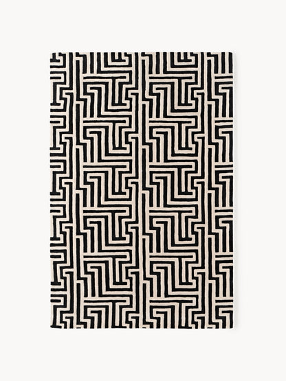 Lux Monty Hand-Tufted Rug in Wool with Raised High-Low Texture