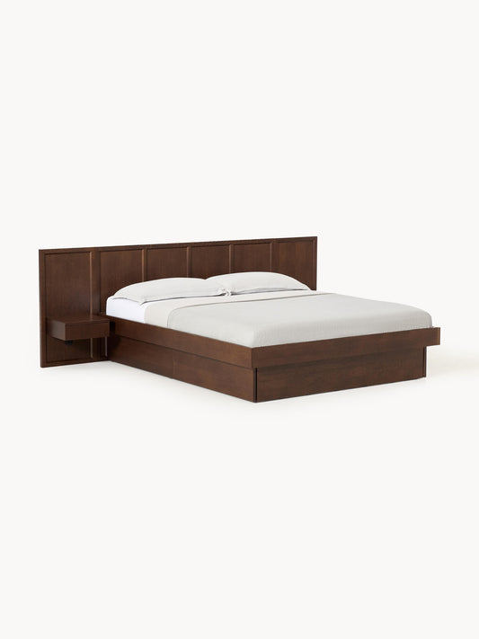 Lux Nanto Bed Made from Wood with Bedside Tables and Headboard