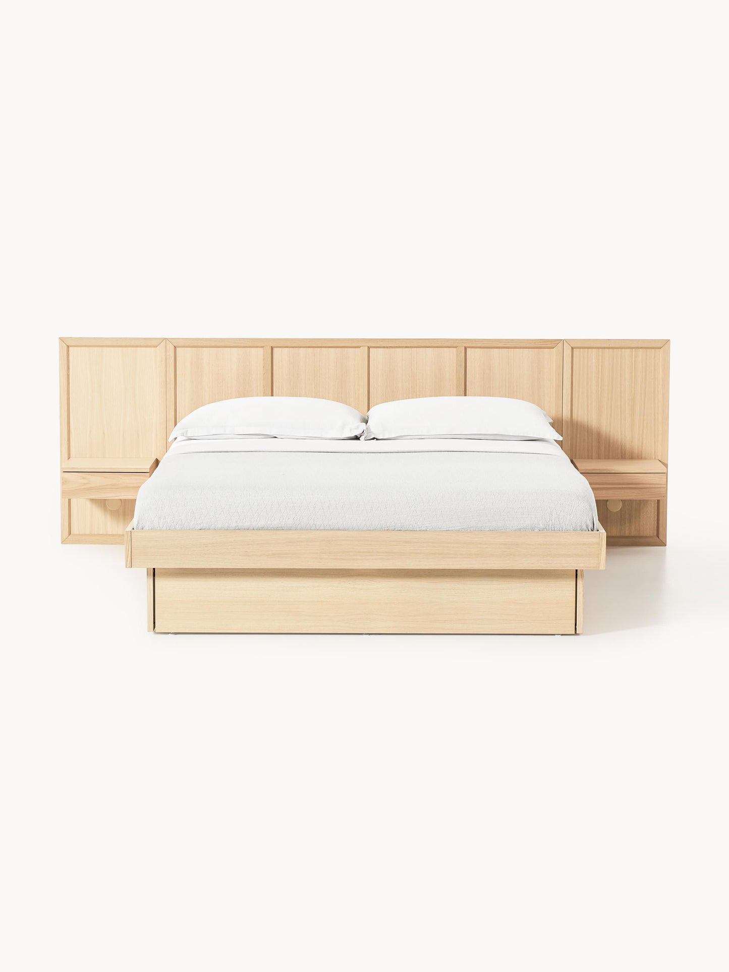 Lux Nanto Bed Made from Wood with Bedside Tables and Headboard