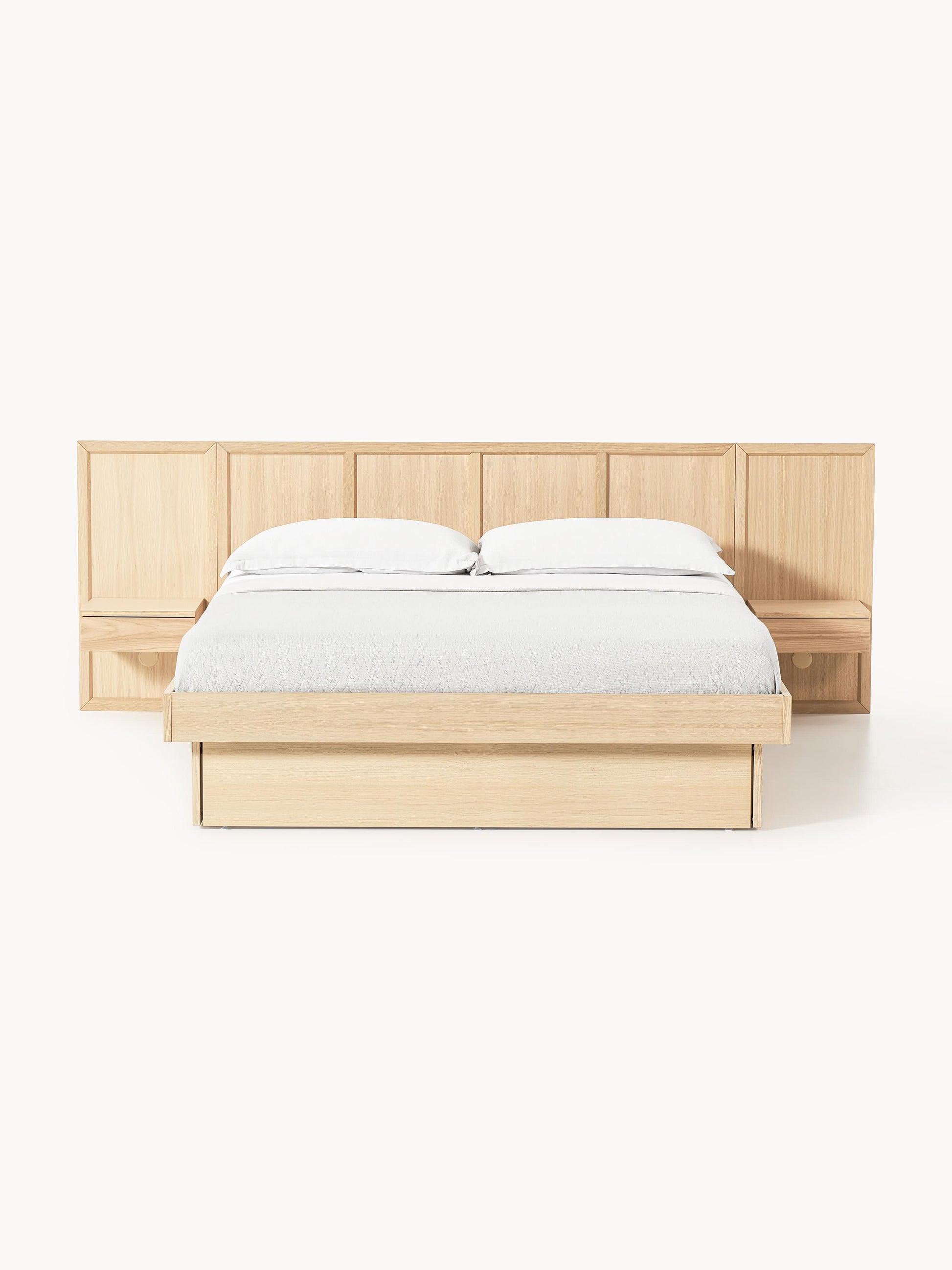 Lux Nanto Bed Made from Wood with Bedside Tables and Headboard