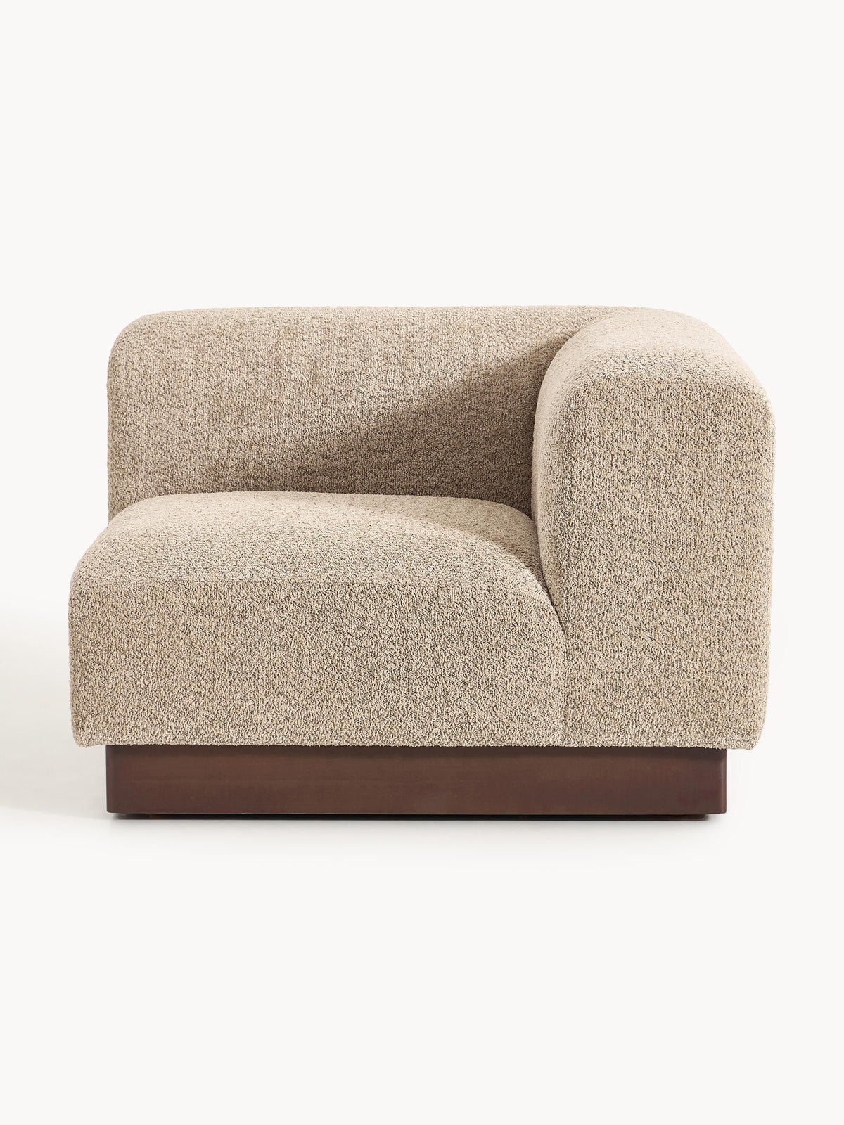 Lux Natalie Corner Unit in Teddy Bouclé