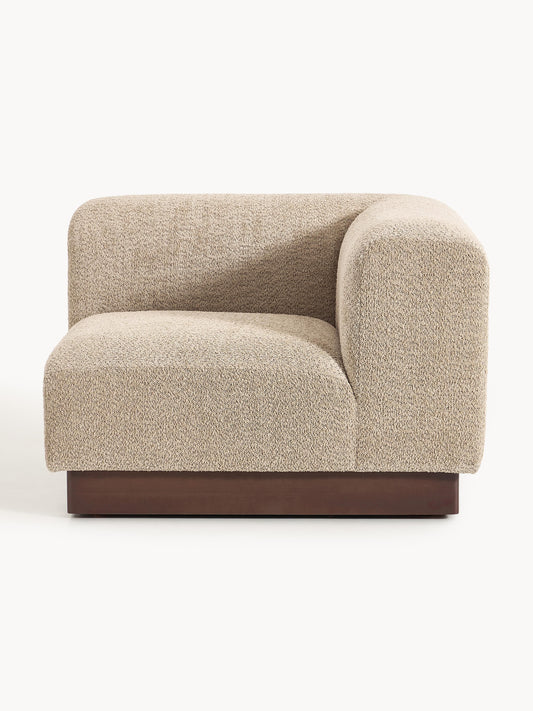 Lux Natalie Corner Unit in Teddy Bouclé