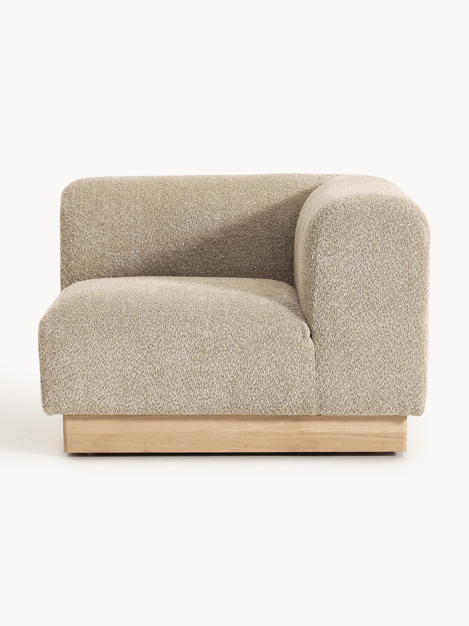 Lux Natalie Corner Unit in Teddy Bouclé