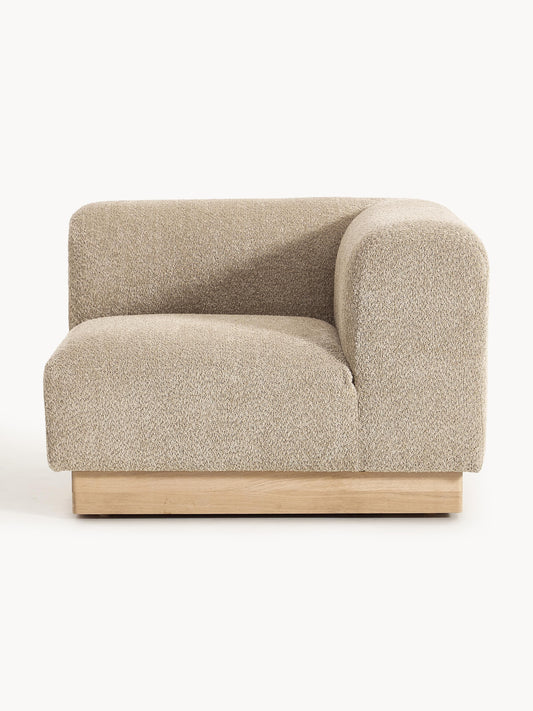 Lux Natalie Corner Unit in Teddy Bouclé
