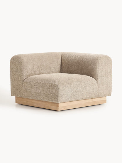 Lux Natalie Corner Unit in Teddy Bouclé