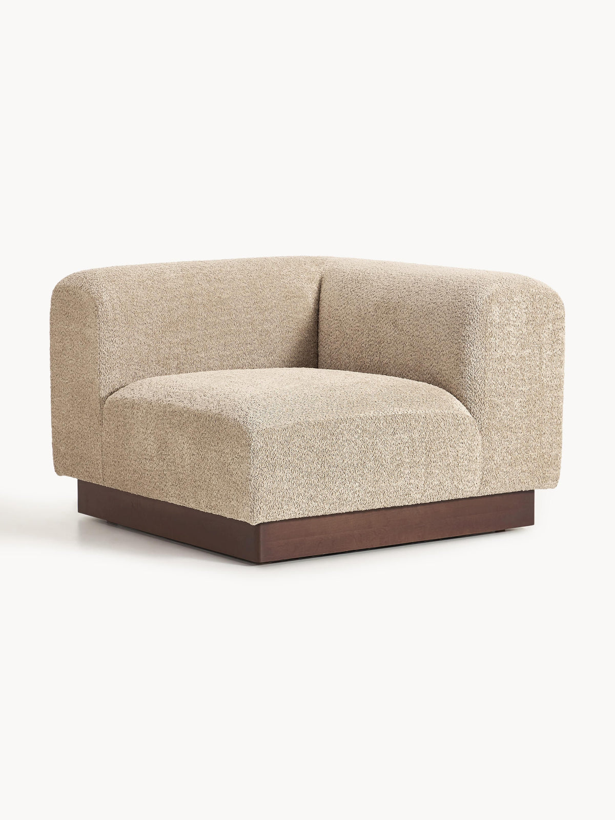 Lux Natalie Corner Unit in Teddy Bouclé