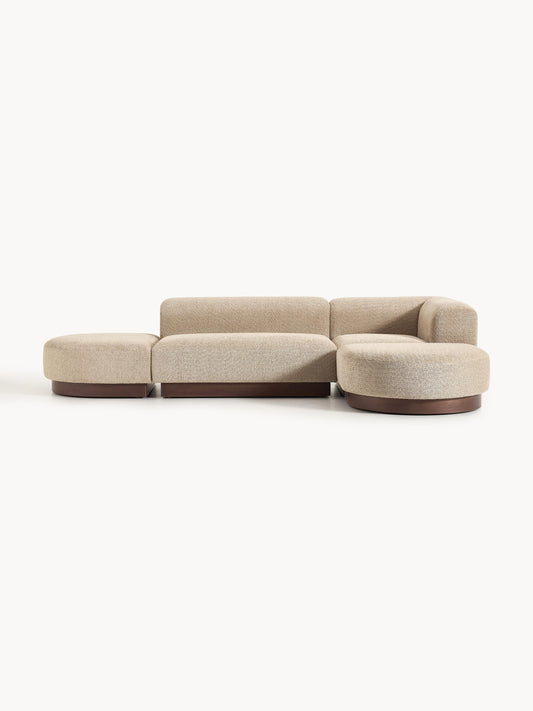 Lux Natalie Modular Corner Couch in Teddy Bouclé