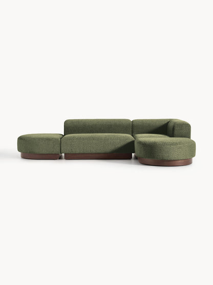 Lux Natalie Modular Corner Couch in Teddy Bouclé