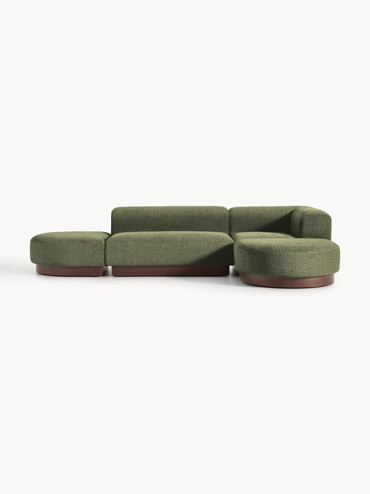 Lux Natalie Modular Corner Couch in Teddy Bouclé