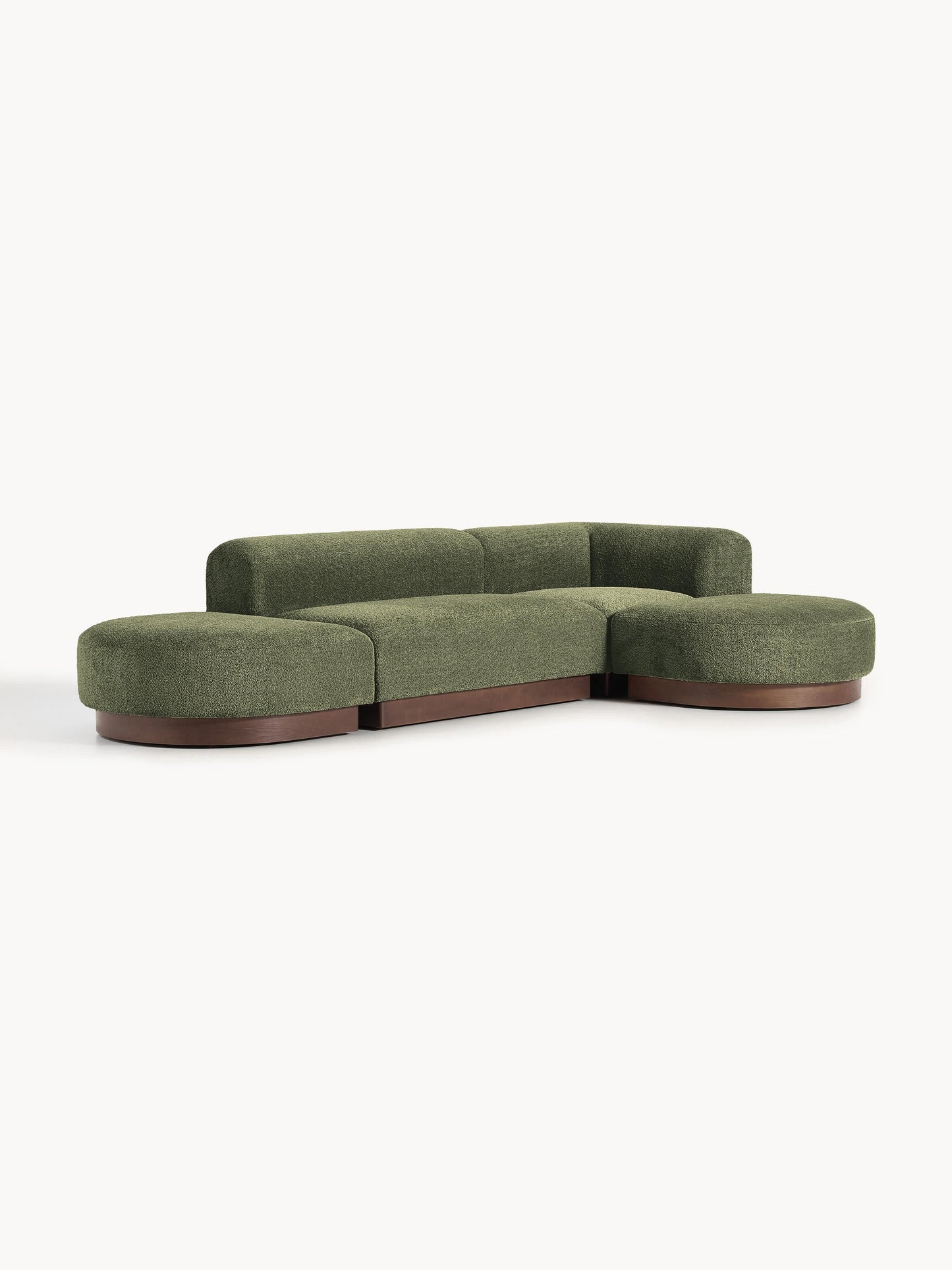 Lux Natalie Modular Corner Couch in Teddy Bouclé