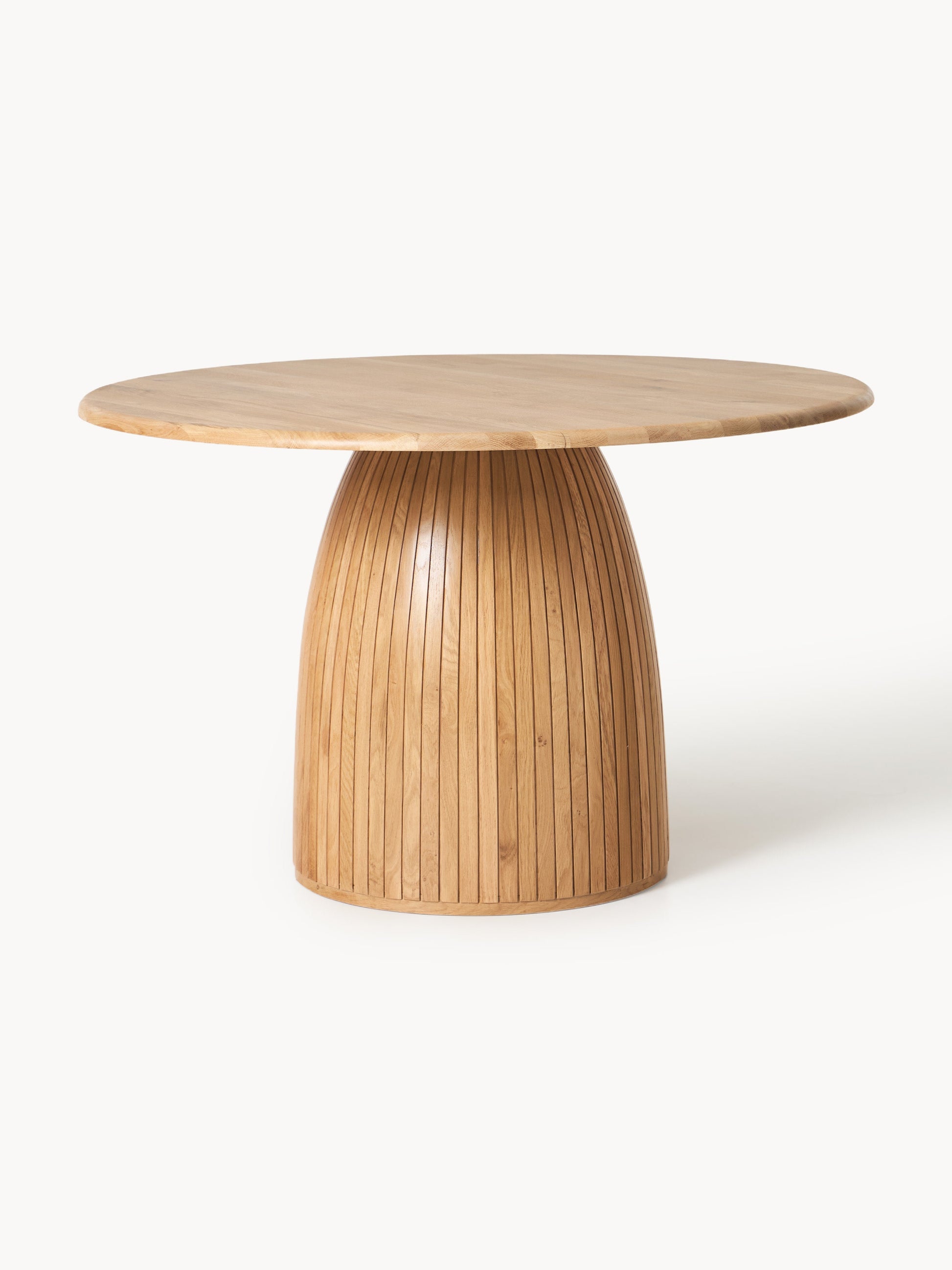 Lux Nelly Dining Table with Fluted Texture, Round Shape, in Various Sizes
