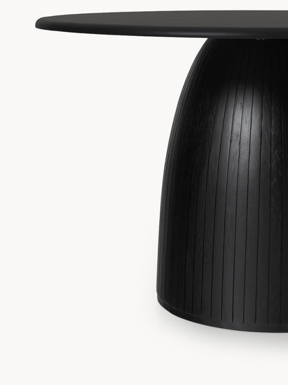Lux Nelly Dining Table with Fluted Texture, Round Shape, in Various Sizes