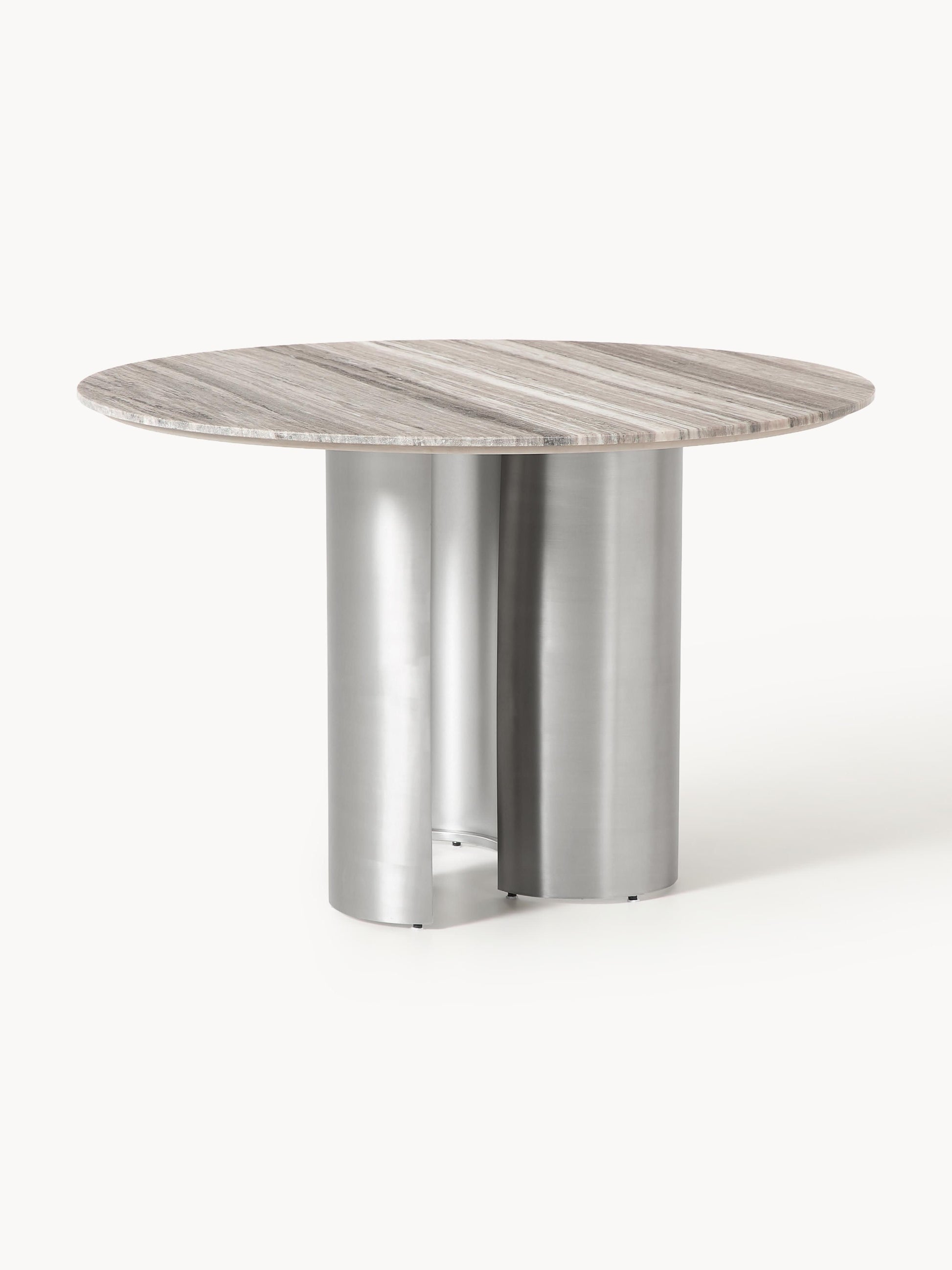 Lux Noam Dining Table with Marble Tabletop, Round Shape, Ø 120 cm