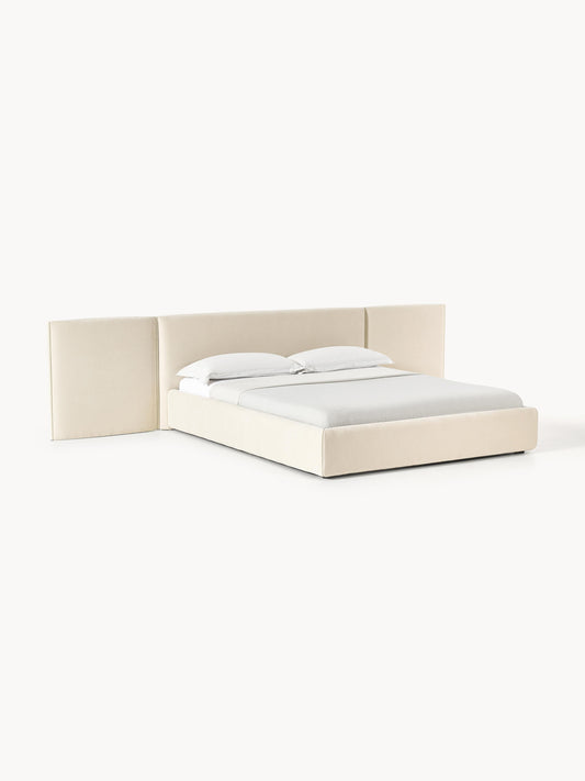 Lux Otis Folding-Headboard Bed, Upholstered