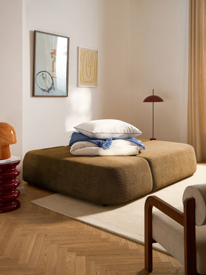 Lux Pao Teddy Bouclé Storage Sofa Bed