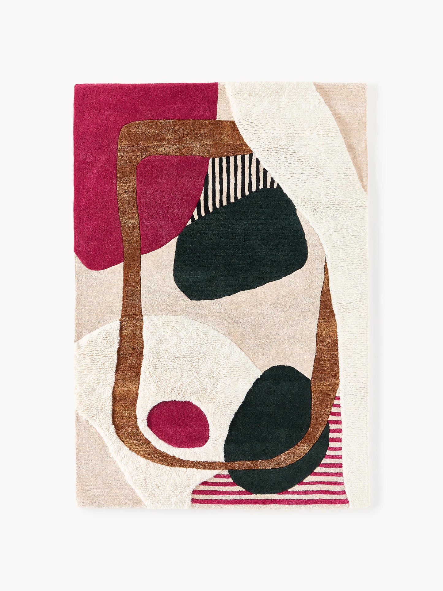 Lux Rosco Rug in Hand-Tufted Wool with High-Low Texture