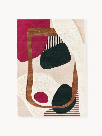 Lux Rosco Rug in Hand-Tufted Wool with High-Low Texture