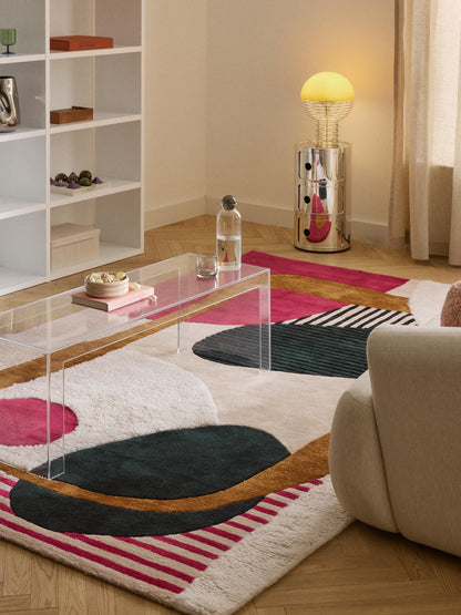 Lux Rosco Rug in Hand-Tufted Wool with High-Low Texture