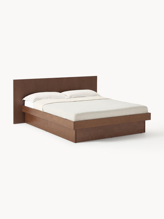 Lux Sato Timber Bed with Drawers and Headboard