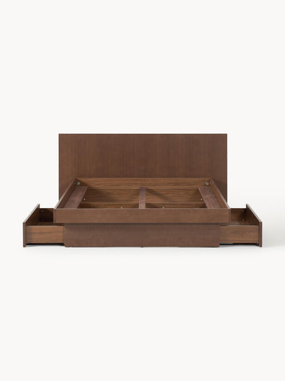 Lux Sato Timber Bed with Drawers and Headboard