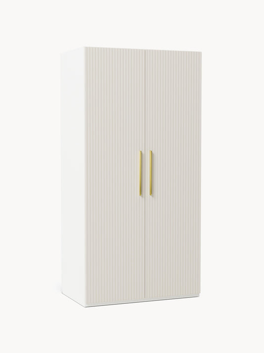 Lux Simone Modular Hinged-Door Wardrobe in Various Sizes, 100 cm Wide