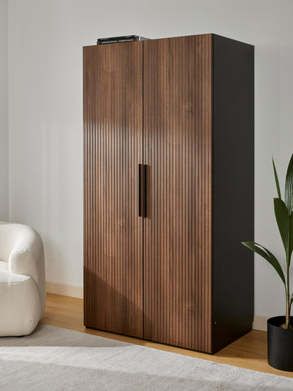 Lux Simone Modular Hinged-Door Wardrobe in Various Sizes, 100 cm Wide