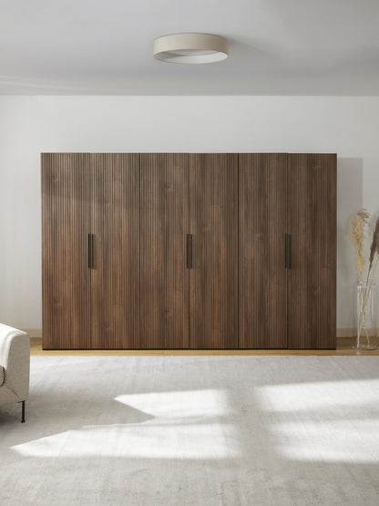 Lux Simone Modular Wardrobe with Hinged Doors, in Various Sizes, 300 cm Wide