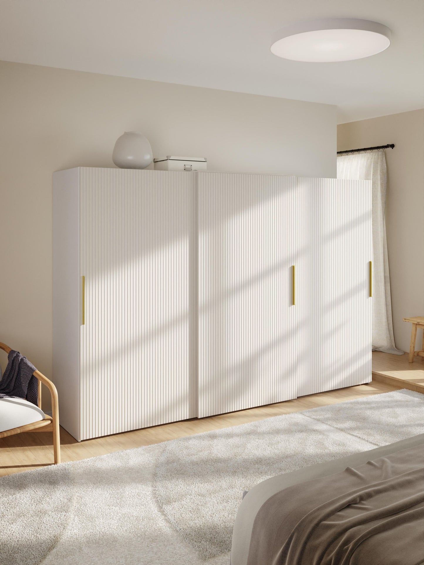 Lux Simone Modular Wardrobe with Sliding Doors, in Various Sizes, 300 cm Wide