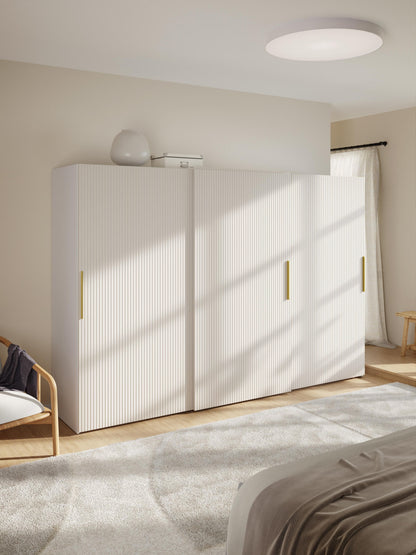 Lux Simone Modular Wardrobe with Sliding Doors, in Various Sizes, 300 cm Wide
