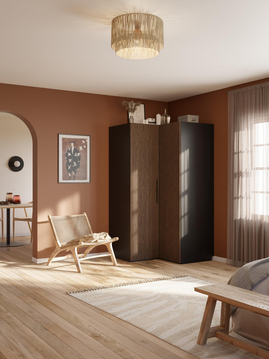 Lux Simone Wardrobe for Corners, Modular, 115 cm Wide