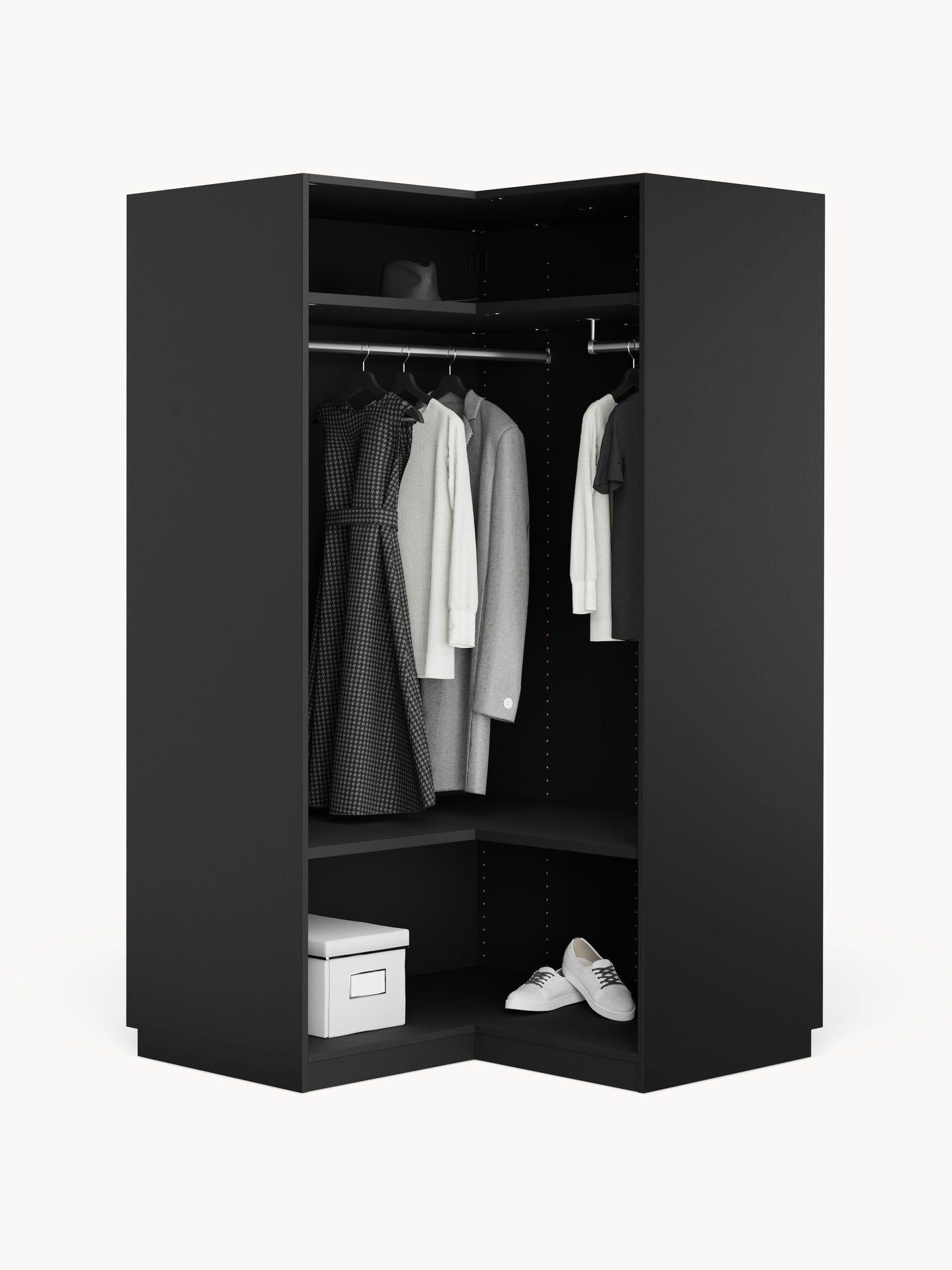 Lux Simone Wardrobe for Corners, Modular, 115 cm Wide