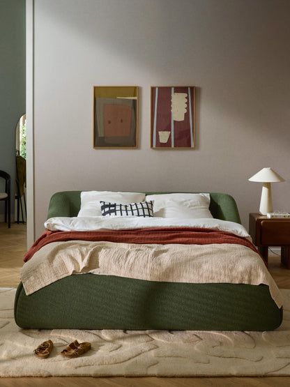 Lux Sofia Bouclé Bed, Upholstered