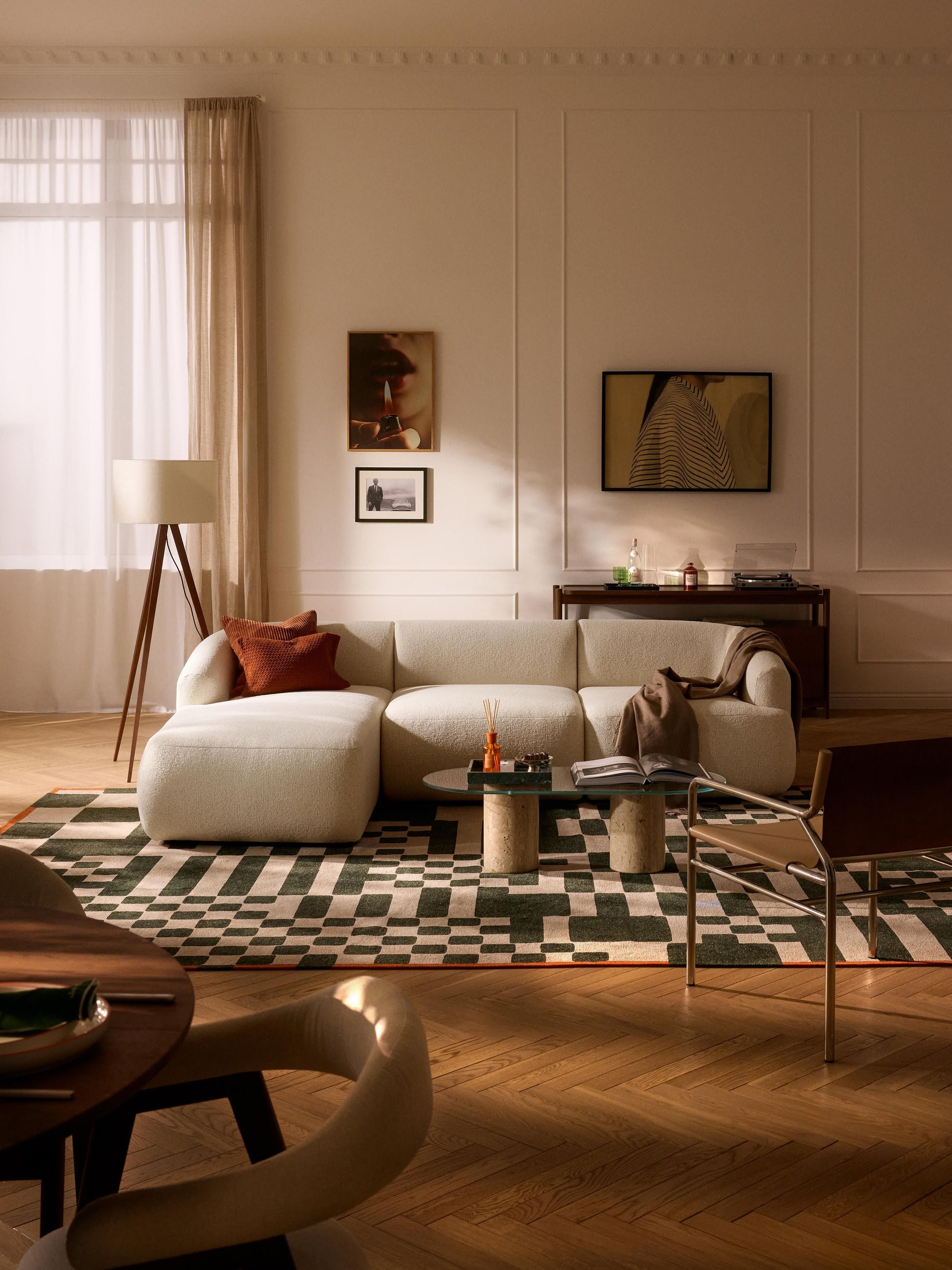 Lux Sofia Modular Bouclé Corner Couch (3-Seater)