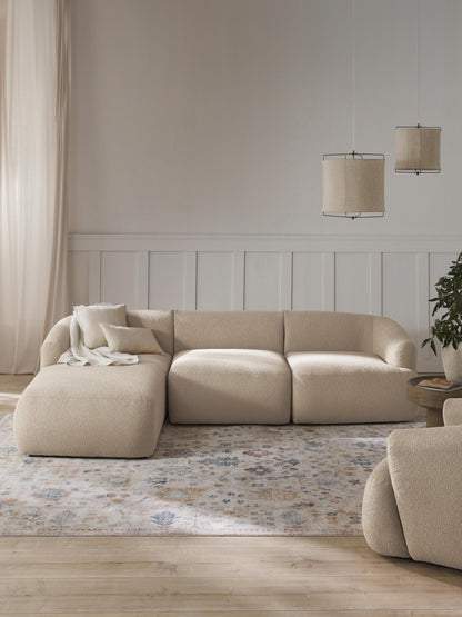 Lux Sofia Modular Bouclé Corner Couch (3-Seater)
