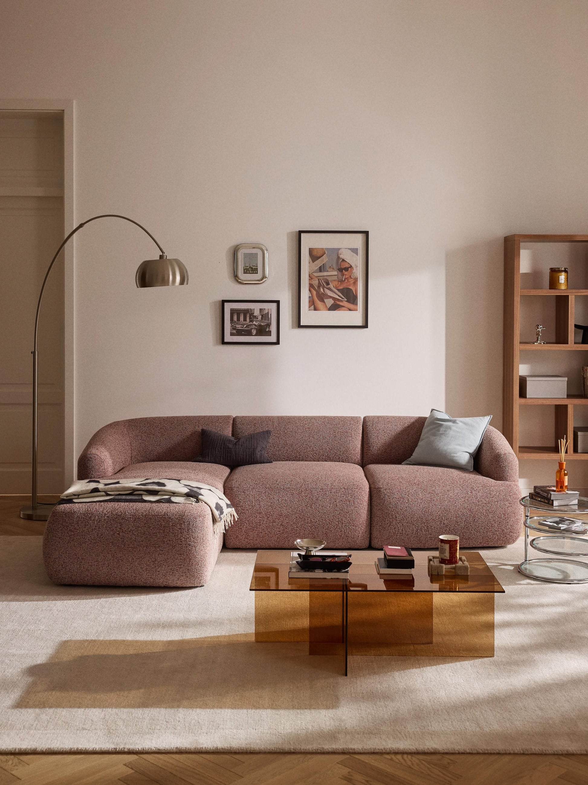 Lux Sofia Modular Bouclé Corner Couch (3-Seater)