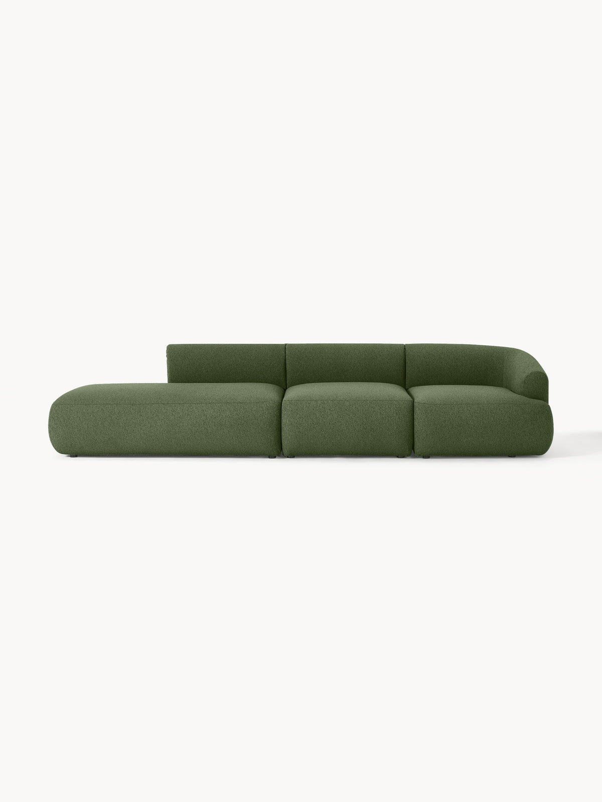 Lux Sofia Modular Chaise Longue in Bouclé (2-Seater)