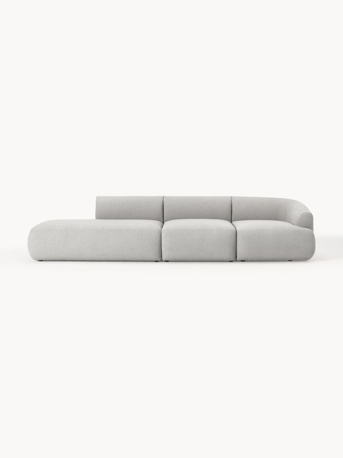 Lux Sofia Modular Chaise Longue in Bouclé (2-Seater)