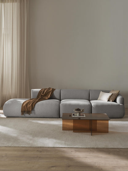 Lux Sofia Modular Chaise Longue in Bouclé (2-Seater)
