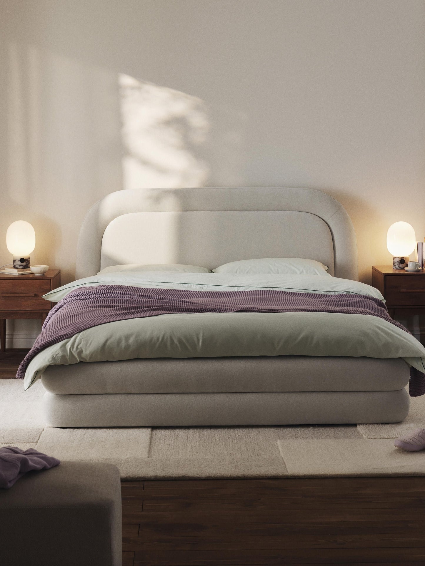 Lux Solomon Bed with Upholstered Frame
