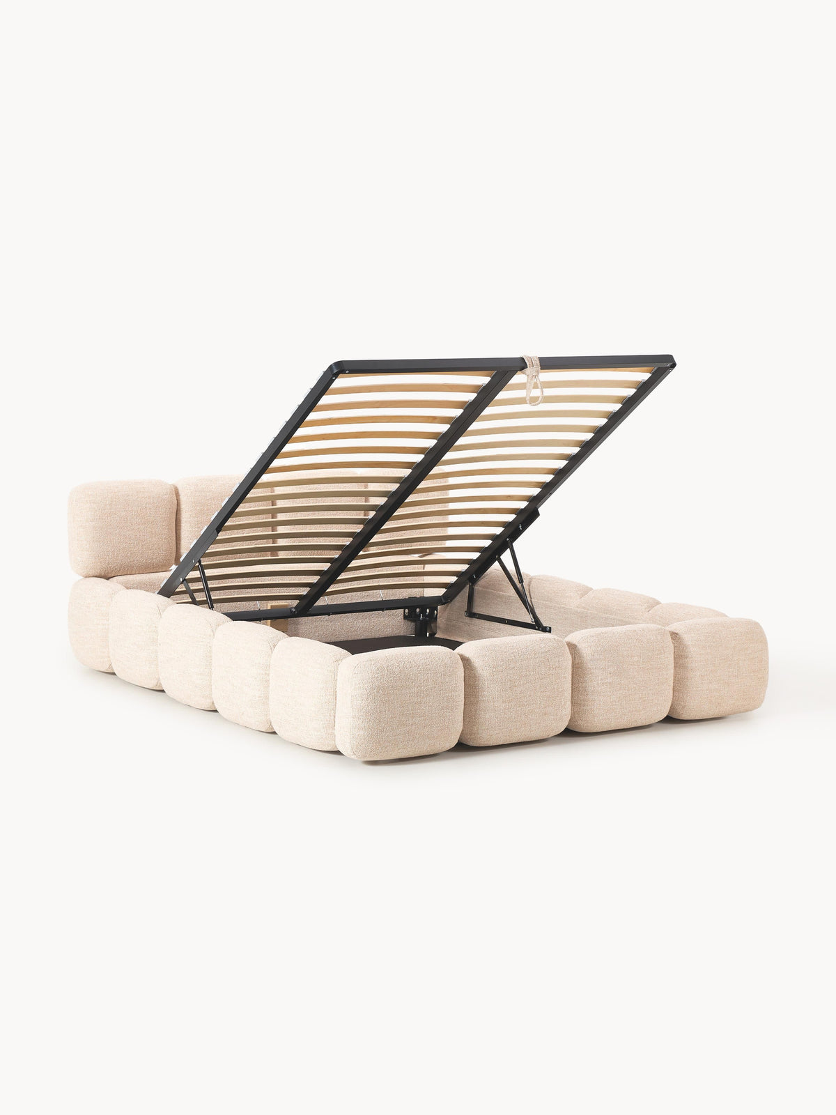 Lux Tayla Bouclé Bed with Storage, Upholstered