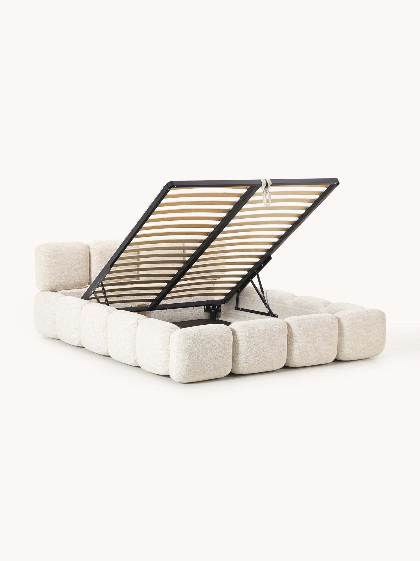 Lux Tayla Bouclé Bed with Storage, Upholstered