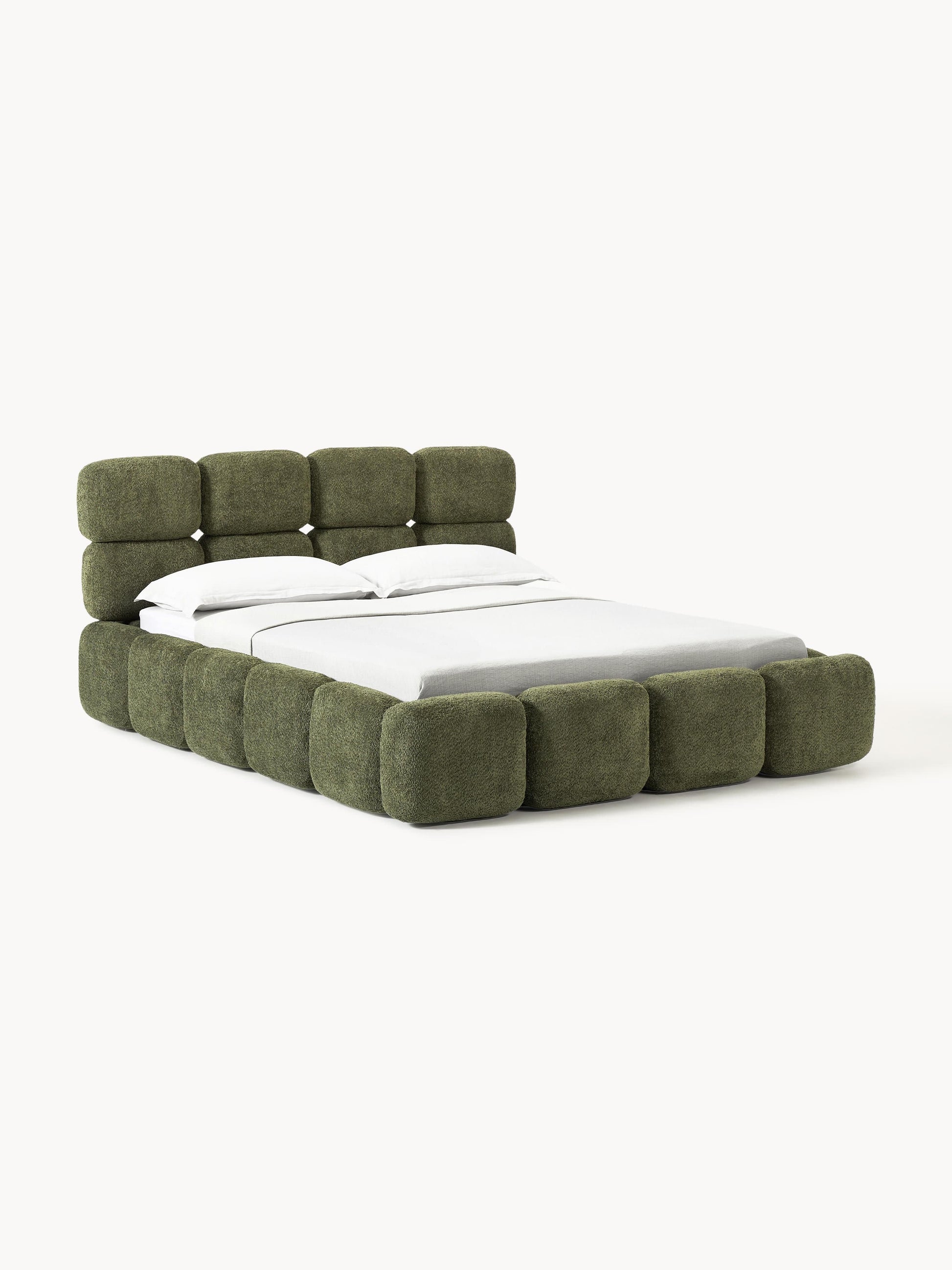 Lux Tayla Teddy Bouclé Bed, Upholstered