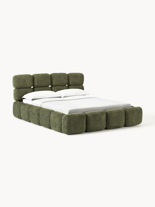 Lux Tayla Teddy Bouclé Bed, Upholstered