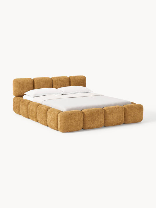 Lux Tayla Teddy Bouclé Bed with Storage, Upholstered