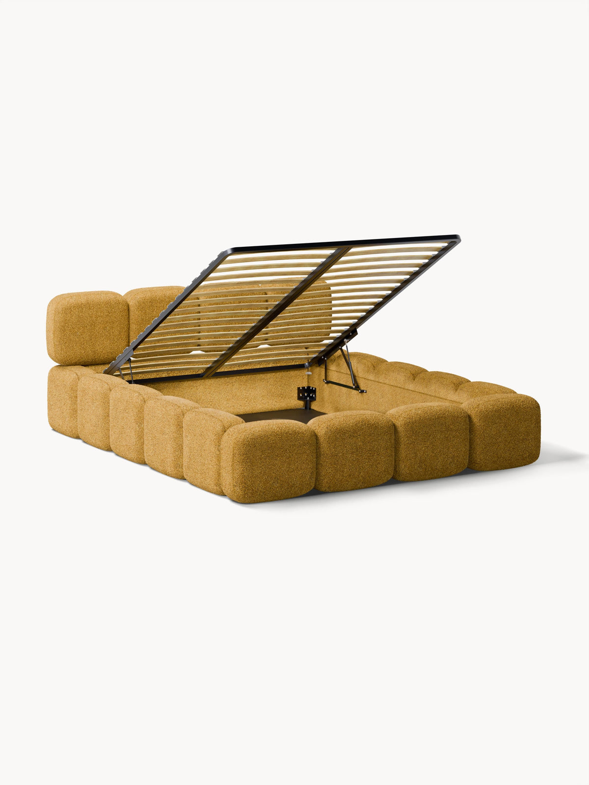Lux Tayla Teddy Bouclé Bed with Storage, Upholstered