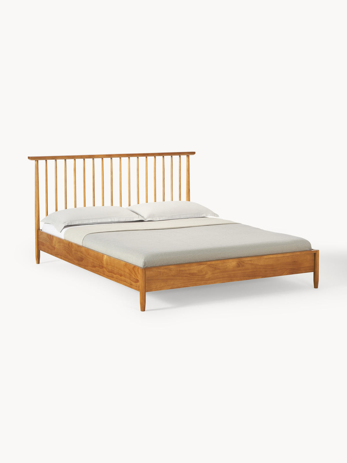 Lux Windsor Timber Bed with Pine Headboard