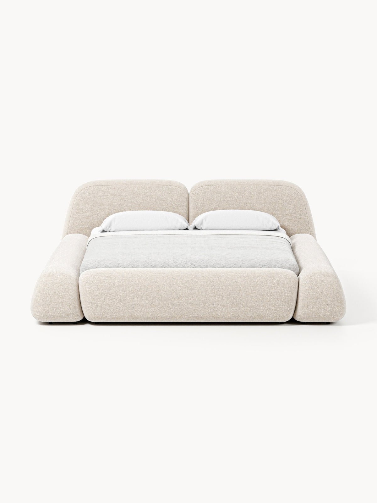 Lux Wolke Bouclé Bed, Upholstered