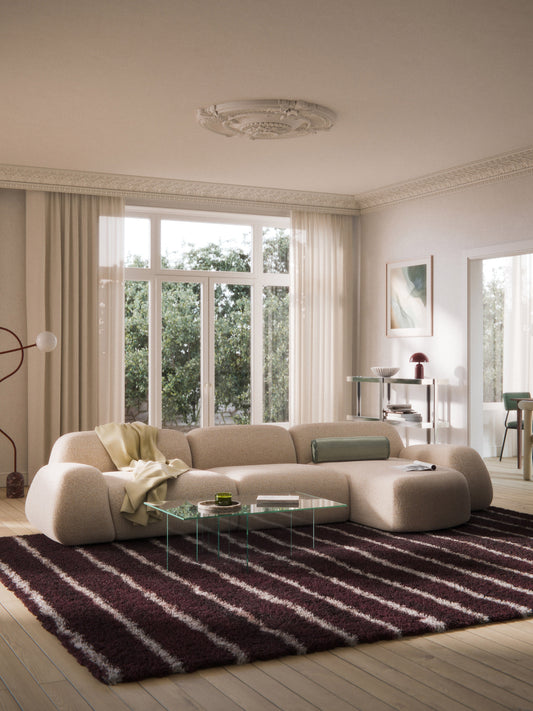 Lux Wolke Bouclé Chaise Corner Unit