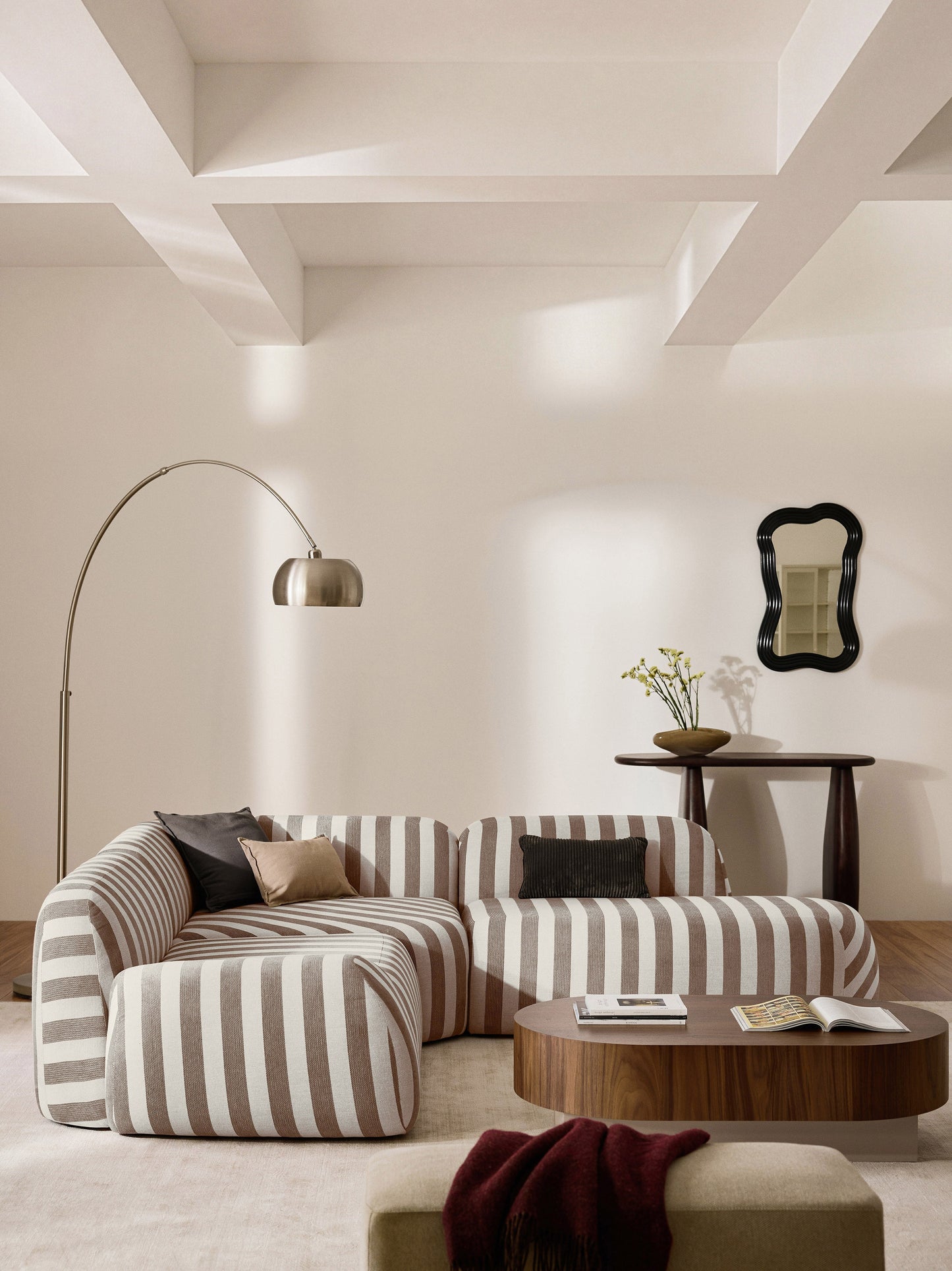 Lux Wolke Chaise Unit with Stripes
